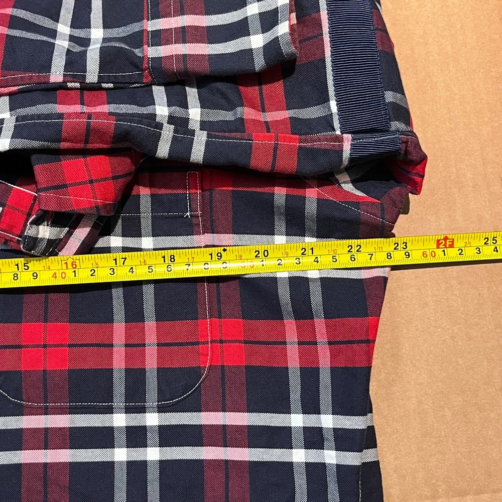 Thom Browne Plaid Button Down Shirt - Men's Size 4 / XL - Red Blue - Picture 9 of 11